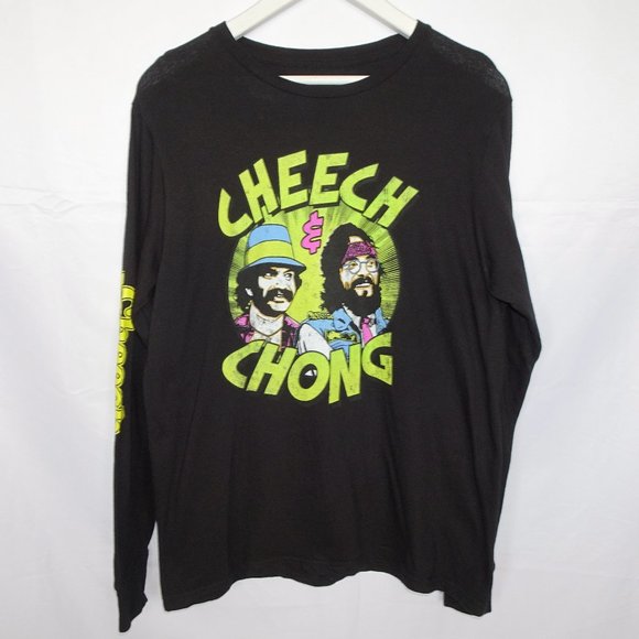 Cheech & Chong Black Long Sleeve Shirt - Picture 1 of 5